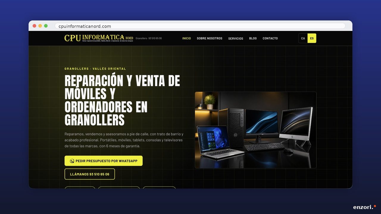 Web de CPU Informàtica Nord — Informàtica · Granollers