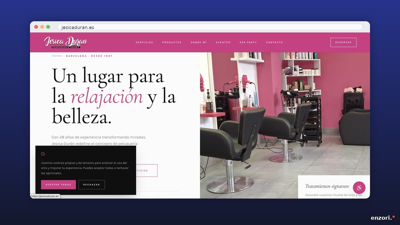 Web de Jesica Duran — Perruqueria · Barcelona
