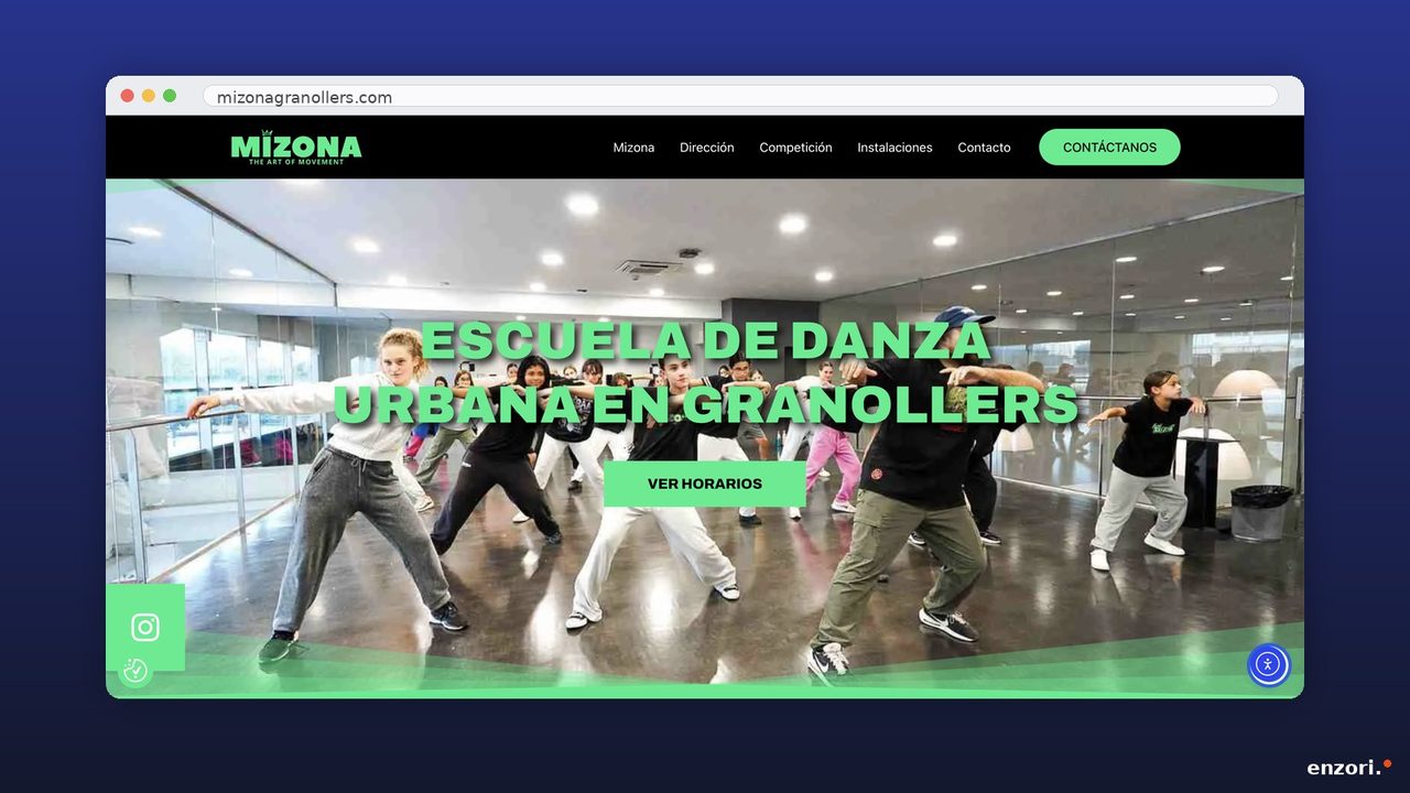 Web de Mizona — Escola de dansa · Granollers