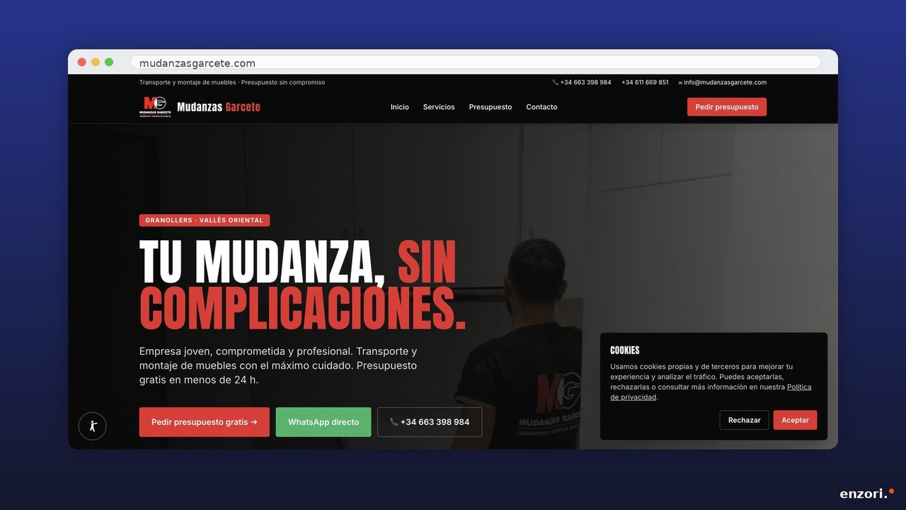 Web de Mudanzas Garcete — Mudances · Granollers