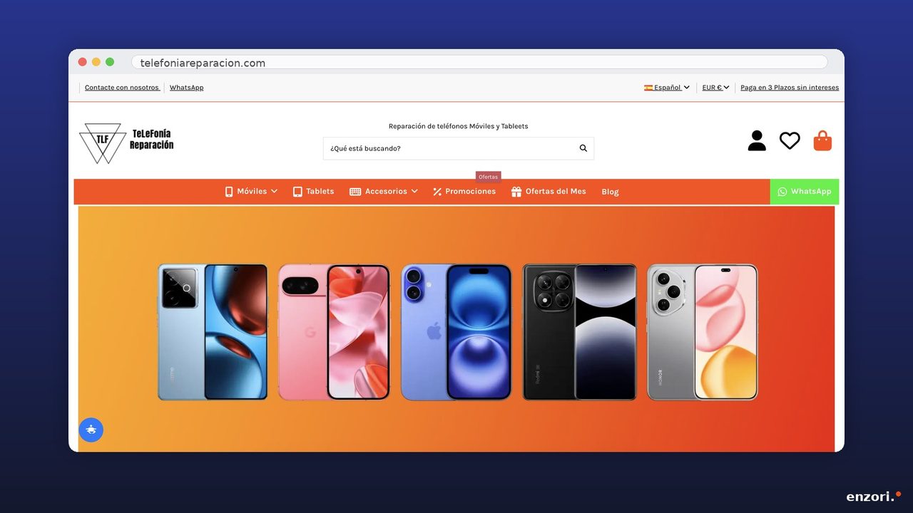 Web de Telefonía Reparación — Telefonia i reparació · Granollers